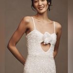 Helsi Lyla Sequin Rose Keyhole Column Maxi Dress White Size L Photo 2