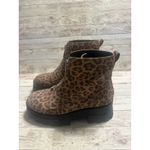 Gianni Bini  All-Star Leopard Print Suede Zip Lug Sole Platform Booties Size 10 Photo 3