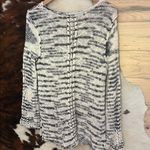 Democracy  Black and White Textured Knit Sweater Photo 6