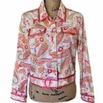 Paraphrase Paisley Cropped Jacket Size 10 Photo 0