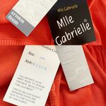 Mlle Gabrielle Dress Orange Maxi 20W Stretch Top Crinkle Finish Beaded New Photo 82