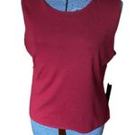 George ME Designs by Mark Eisen Silk Cashmere Blend Sweater Tank Size XL 16/18 Red Photo 0