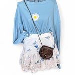 SheIn  - Long Sleeve Daisy Print Top - Women - Size Small - Blue - Casual Cute Photo 2