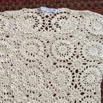 SANTA BARBARA CREAM KNIT BEACH COVER UP TOP Size M Photo 2