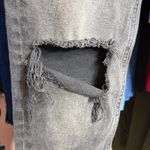 Free People  We the Free Zuri Mom Jeans Dusty Roads Black Distressed. Size 24 Photo 4