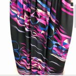 Bisou Bisou  mini dress cap sleeve V neck geo print. Size: 4 Photo 4