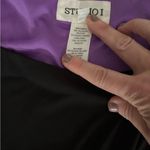 Studio I Black and Purple Patterned Dress Size 10 Photo 1