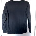 Black Ribbed Trim Crewneck Pullover Photo 1