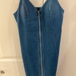 Iris Denim Dress  Mini Front Zip Photo 0
