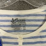 Chase Authentics Tony Stewart Shirt Women L‎ White Blue Striped #14 NASCAR  Top Photo 4
