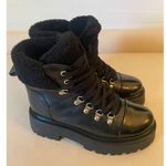 Steve Madden  Reyen Black Leather Shearling Boots Photo 8