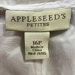 Appleseed's Linen Pants White Petite Lined Pant Casual Size 16P Coastal Summer Photo 3