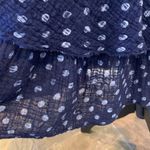 CHARLIE B Navy Blue Polka Dot Gauzy Cotton Sleeveless Dress Sundress Women’s XL Photo 4