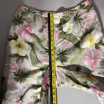 Pendleton Pants Womens 14 Silk Cotton Floral Pink Green Yellow Side Zip Straight Photo 2