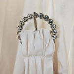 Long Sleeve Ivory White Mini Dress‎ Waist Tie Satin Silk Sz Small Photo 6