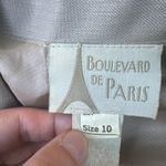 Boulevard de Paris Dress Sz 10‎ Short Sleeve Belted Trench Vtg Business Casual Tan Photo 2
