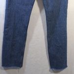 ZARA  Blue High Rise Button Fly Raw Hem Jeans Size 4 Photo 5