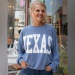 Bucketlist Texas Sweatshirt Rib Cord Comfy Graphic denim blue Size L Size L Photo 9