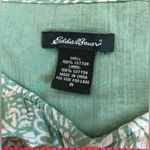 Eddie Bauer  green floral midi button front cotton dress size 6 Photo 4