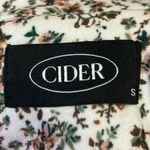 Cider White Multicolor Floral Button Quilted Puffer Over Coat Blazer Jacket Sz S Photo 3