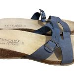 Easy Street Tuscany By Made in Italy Women's Blue Sandals suede straps size 10 Photo 3