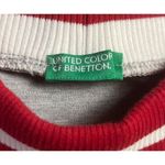 United Colors Of Benetton  Dress Tartan Plaid Red White stripe Trim Size Medium Photo 3