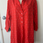 Old Navy Maternity  Red Shirts dress with White Heart Design size S Photo 0