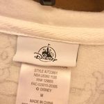 Disney Parks Mickey Print Velvet Hoodie White Red Medium Photo 4