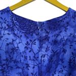 Vintage Y2K Sheer Floral Maxi Dress Size 8 Blue Whimsical Fairy Dainty Cottage Photo 4