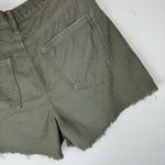American Eagle Highest Rise Mom Shorts Sz 6 Olive Green Distressed High Cut Photo 7