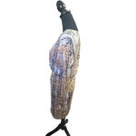 Bebe  Silver & Gold Sequin Wrap Dress Size S Photo 7