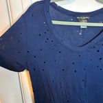 See You Monday NWOT  Navy Blue Distressed Tee Photo 3
