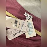 Splendid NWT  Size L 100% Supima Cotton Dark Rose Long Sleeve Cold Shoulder Top Photo 6