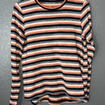 American Eagle  Shirt Sz Small Long Sleeve Soft & Sexy Plush Purple Pink Striped Photo 0