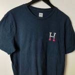 HUF T Shirt Camouflage Letter Double Sided Graphic Tee Short Sleeve L Size L Photo 11