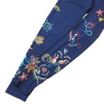 Johnny Was NWT Zoe Legging in Navy Blue Embroidered Stretch Cotton Pants XS Photo 3