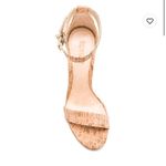 Schutz  Enida Block Heels Shoes Leather & Cork in Natural Ankle Strap Size 8.5 Photo 3