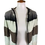BKE  Women’s Hooded Open Front‎ Cardigan Sweater Size S Multi-Color Knit Longline Photo 1