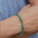 NEW! Savvy Cie Jewels Jade Adjustable Slider Bracelet Green Photo 1