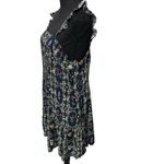 Women's Size XL Dainty Floral Tile Print Flutter Sleeve Mini Dress Agua Bendita Blue Photo 3