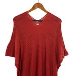 Mersea Crochet Loose Knit Tunic Kaftan Coverup Dress Red Photo 1