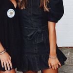 These Three Boutique  black puff sleeve denim dress  Photo 0