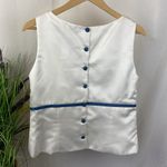 Alfred Angelo  White & Blue Satin Sleeveless Top & Maxi Skirt Set 8 Photo 2