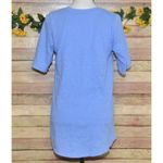 NWT J Jill Elliptical Slub Tee Shirt Ladies S Blue Short Sleeve V Photo 4