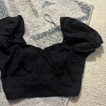 NEW House Of Harlow 1960 Black Crop Top 0 Black Photo 1