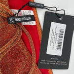 Pretty Little Thing Orange Glitter Ruched Front Brazilian Bikini Bottoms Size 8 Photo 8