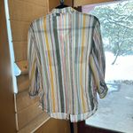 Eden & Olivia  Maternity Button Down 3/4 Sleeve Blouse Multicolored Size Large Photo 6