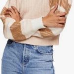 Topshop Knit Pink & Brown Striped Women Mohair Sweater Medium Photo 3