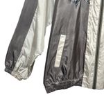 Vintage Atlantic Beach Women Silk Windbreaker M Gray White Animal Print Retro Size M Photo 3