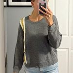 J.Crew Grey Stripe Crewneck Photo 0